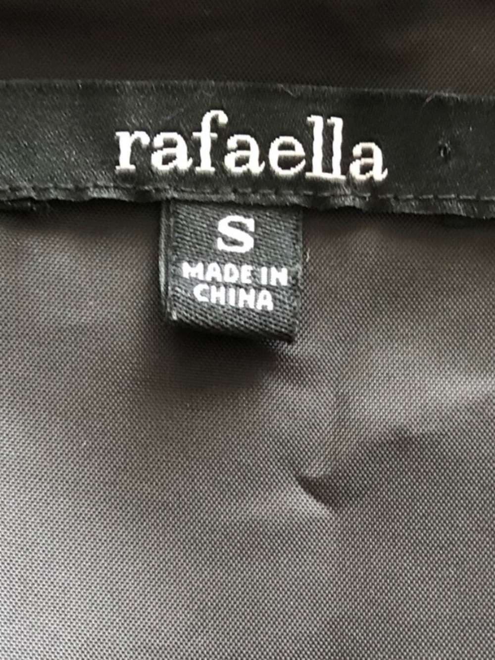 Rafaella Black Jacket Oversized Collar 3/4 Sleeves Side Pockets Small - Picture 10 of 15